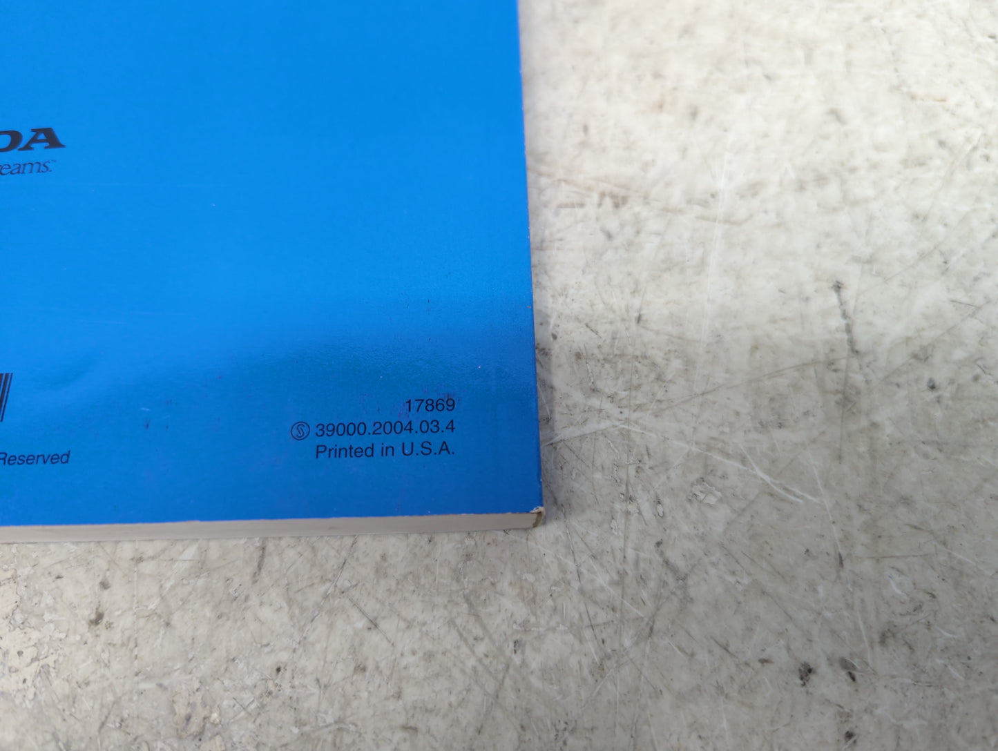 2004 Honda Civic Owners Manual Book Guide P/N:00X31-S5A-6310 OEM Used Auto Parts - Oemusedautoparts1.com