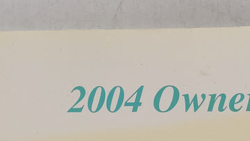 2004 Hyundai Tiburon Owners Manual Book Guide OEM Used Auto Parts