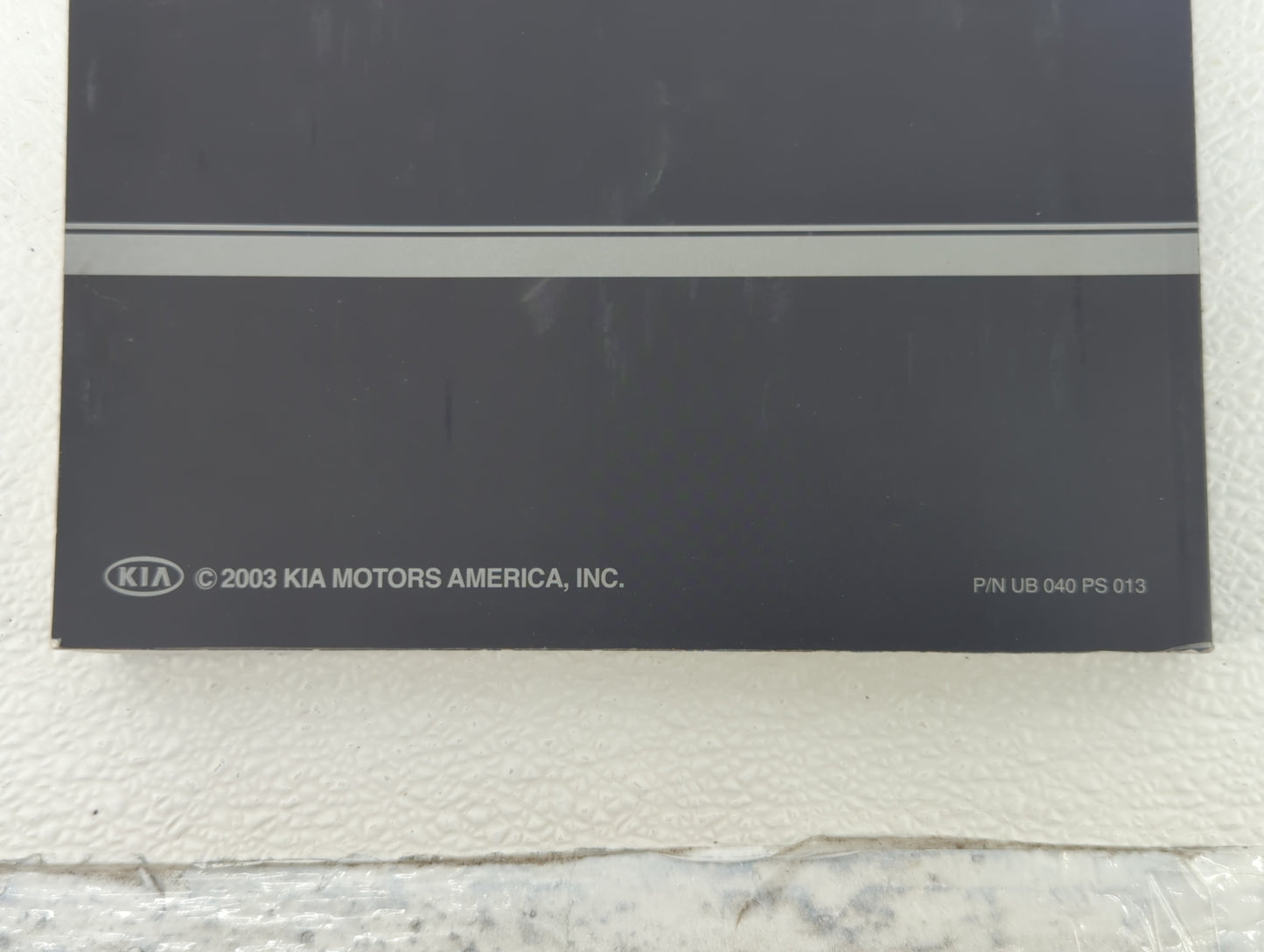 2004 Kia Sorento Owners Manual Book Guide OEM Used Auto Parts - Oemusedautoparts1.com