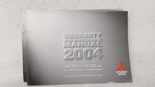 2004 Mitsubishi Lancer Owners Manual Book Guide OEM Used Auto Parts