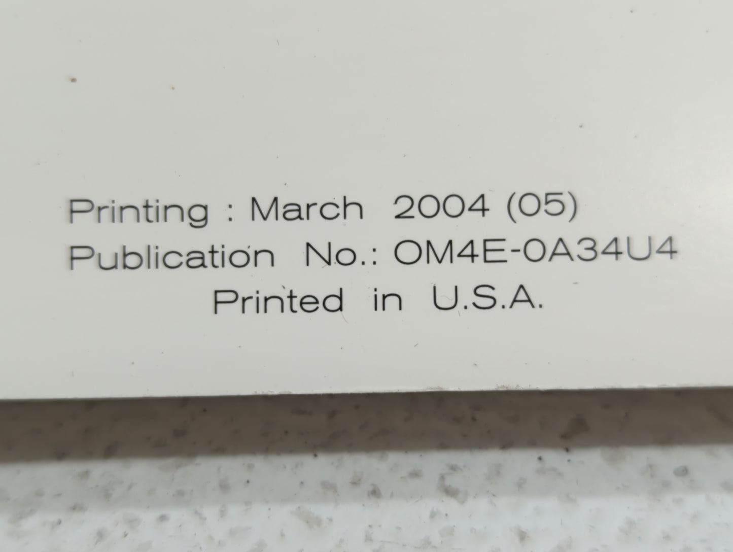 2004 Nissan Maxima Owners Manual Book Guide OEM Used Auto Parts - Oemusedautoparts1.com