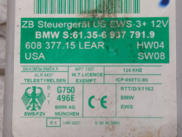 2005 Bmw X5 Chassis Control Module Ccm Bcm Body Control 61.35-6 937 791
