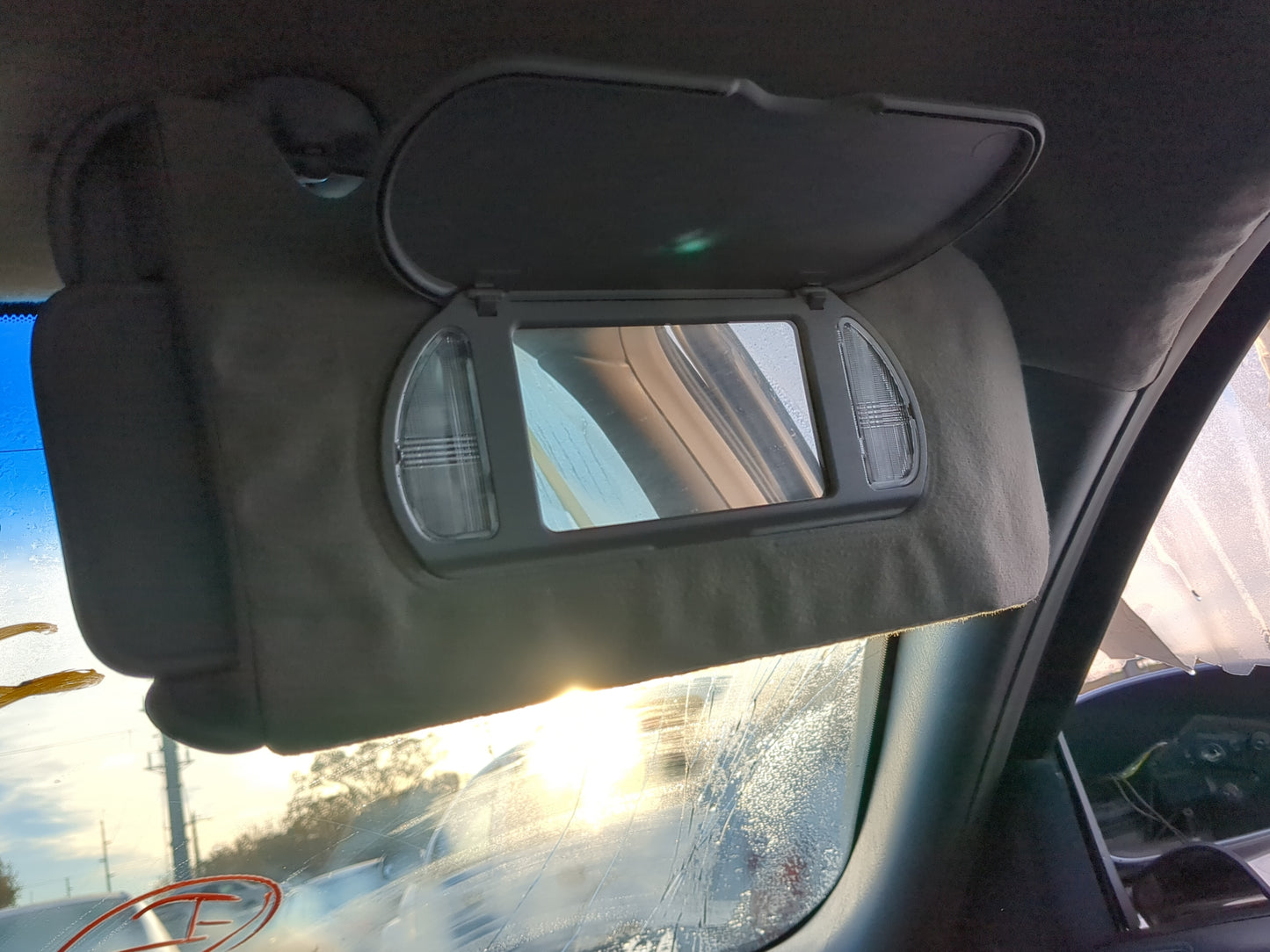 2000-2005 Buick Lesabre Sun Visor Shade Replacement Passenger Right Mirror Fits Fits 2000 2001 2002 2003 2004 2005 OEM Used