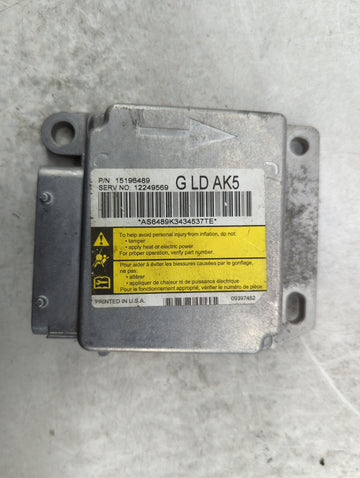 2005 Chevrolet Express 1500 Safety Restraint Srs Airbag Control Module