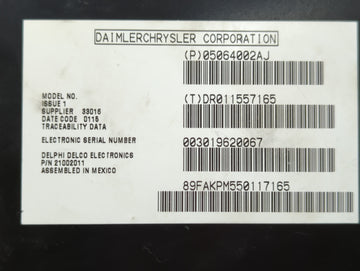 2005-2006 Chrysler 300 Radio AM FM Cd Player Receiver Replacement P/N:05064002AJ Fits Fits 2005 2006 2007 2008 OEM Used Auto Parts