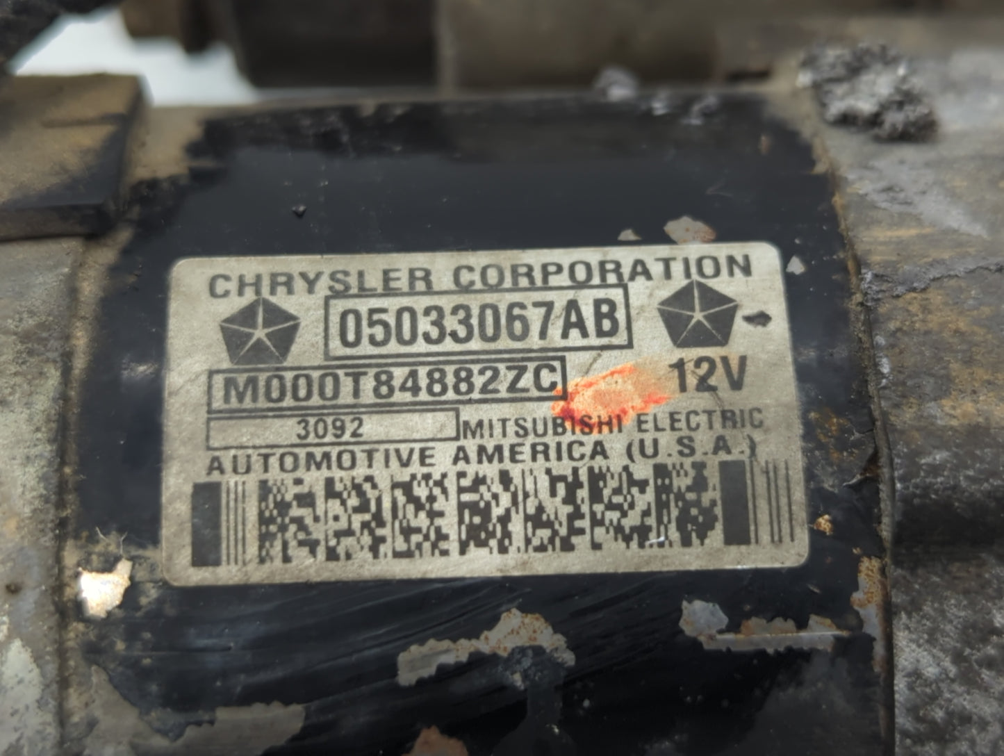 2003-2010 Chrysler Pt Cruiser Car Starter Motor Solenoid OEM P/N:M000T84882ZC 05033067AB Fits OEM Used Auto Parts - Oemuseda