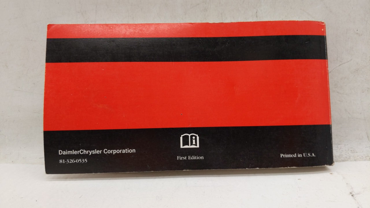 2005 Dodge Durango Owners Manual Book Guide OEM Used Auto Parts - Oemusedautoparts1.com