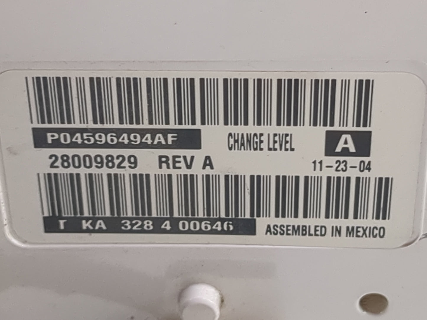 2005 Dodge Magnum Climate Control Module Temperature AC/Heater Replacement P/N:P04596494AF 28009829 Fits OEM Used Auto Parts