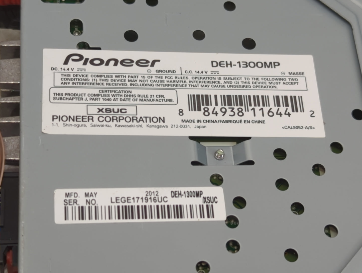 2005 Dodge Ram 1500 Radio AM FM Cd Player Receiver Replacement P/N:DEH-1300MP Fits Fits 2006 2007 OEM Used Auto Parts - Oemu