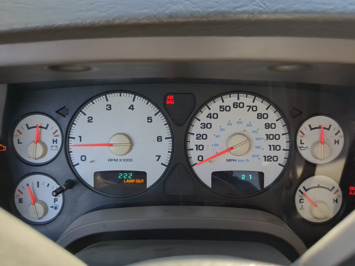 2004-2005 Dodge Ram 1500 Instrument Cluster Speedometer Gauges Fits Fits 2004 2005 OEM Used Auto Parts - Oemusedautoparts1.c
