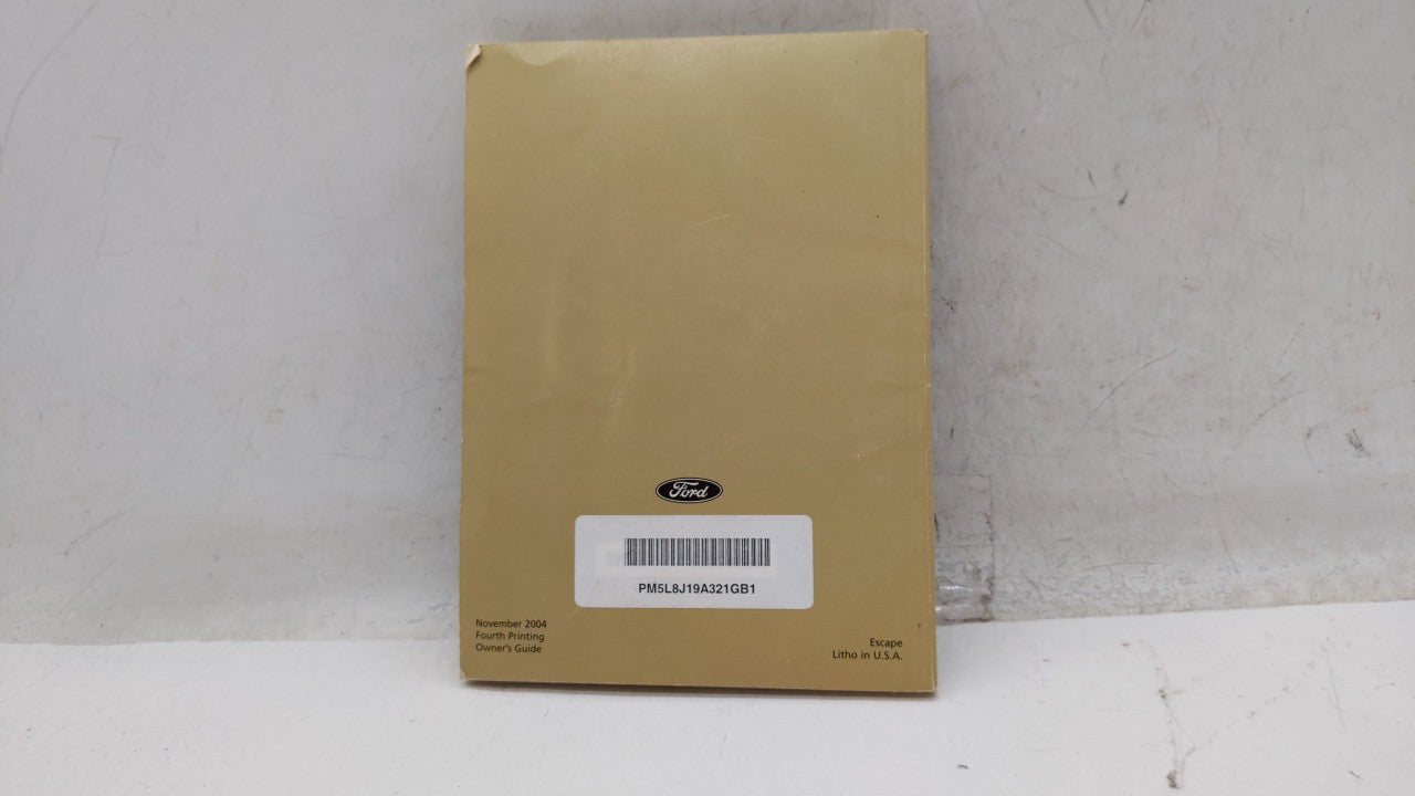 2005 Ford Escape Owners Manual Book Guide OEM Used Auto Parts - Oemusedautoparts1.com