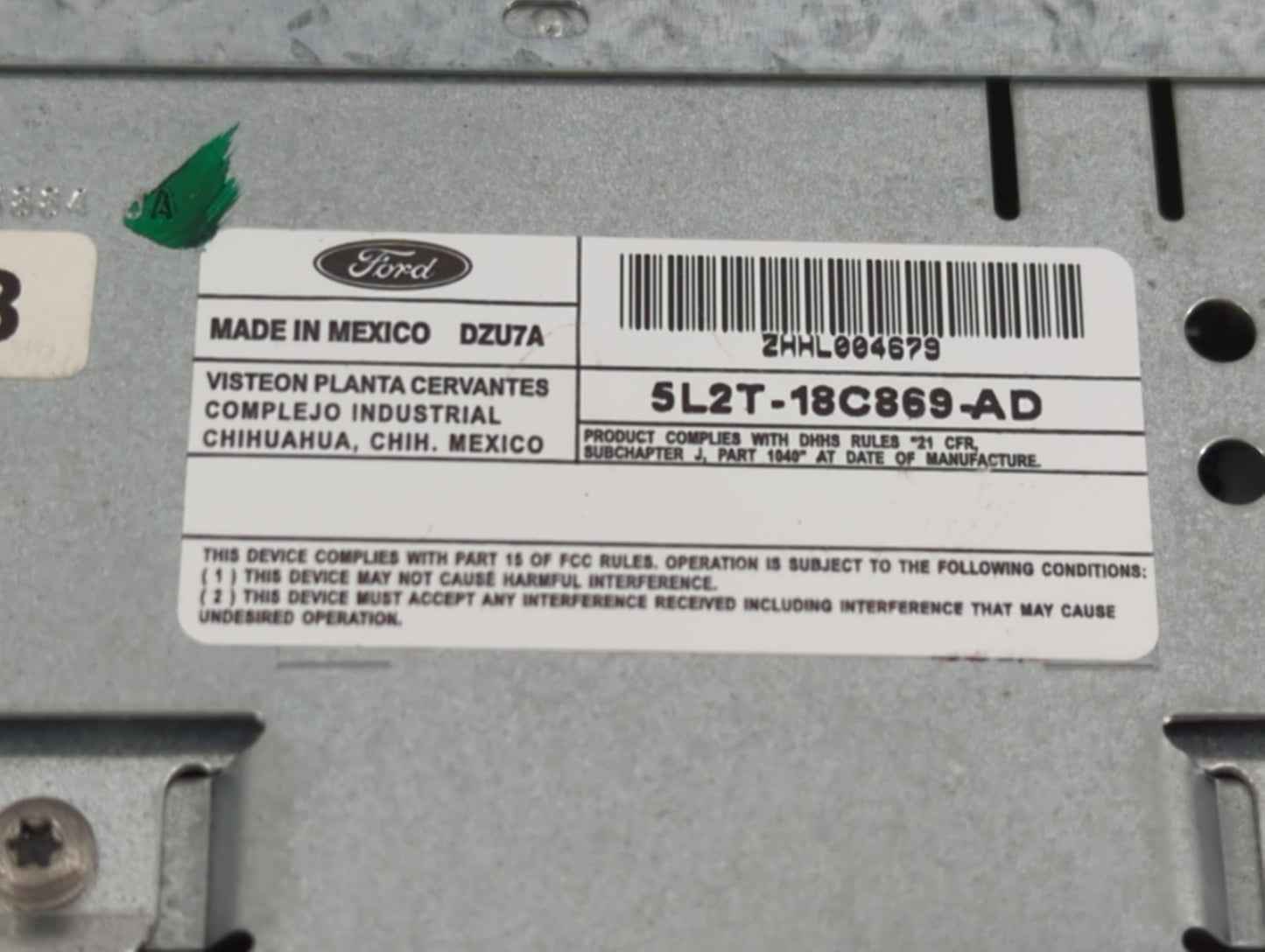 2005 Ford Explorer Radio AM FM Cd Player Receiver Replacement P/N:5L2T-18C869-AD Fits OEM Used Auto Parts - Oemusedautoparts
