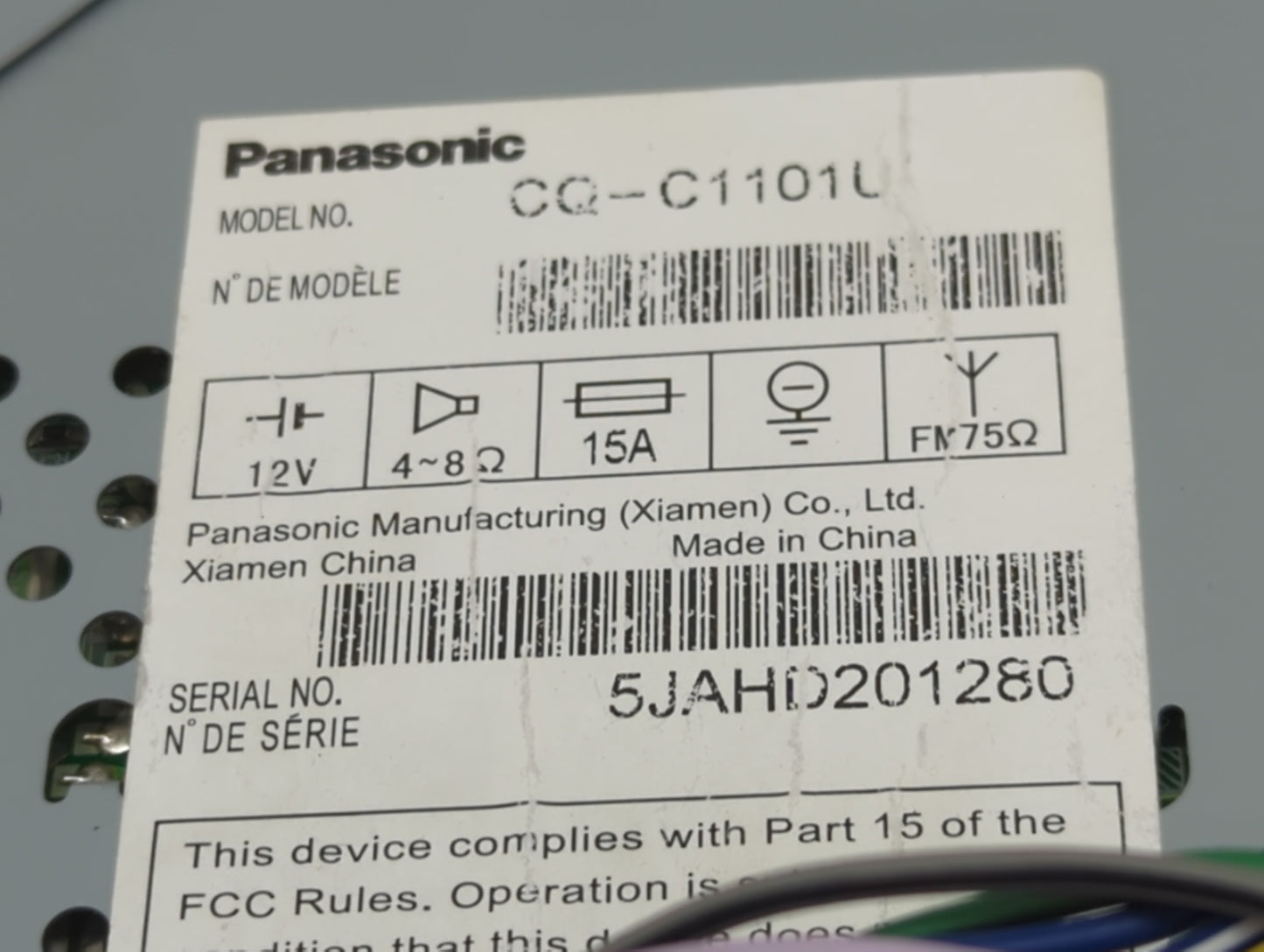 2005 Ford F-250 Super Duty Radio AM FM Cd Player Receiver Replacement P/N:CQ-C1101U Fits OEM Used Auto Parts - Oemusedautopa