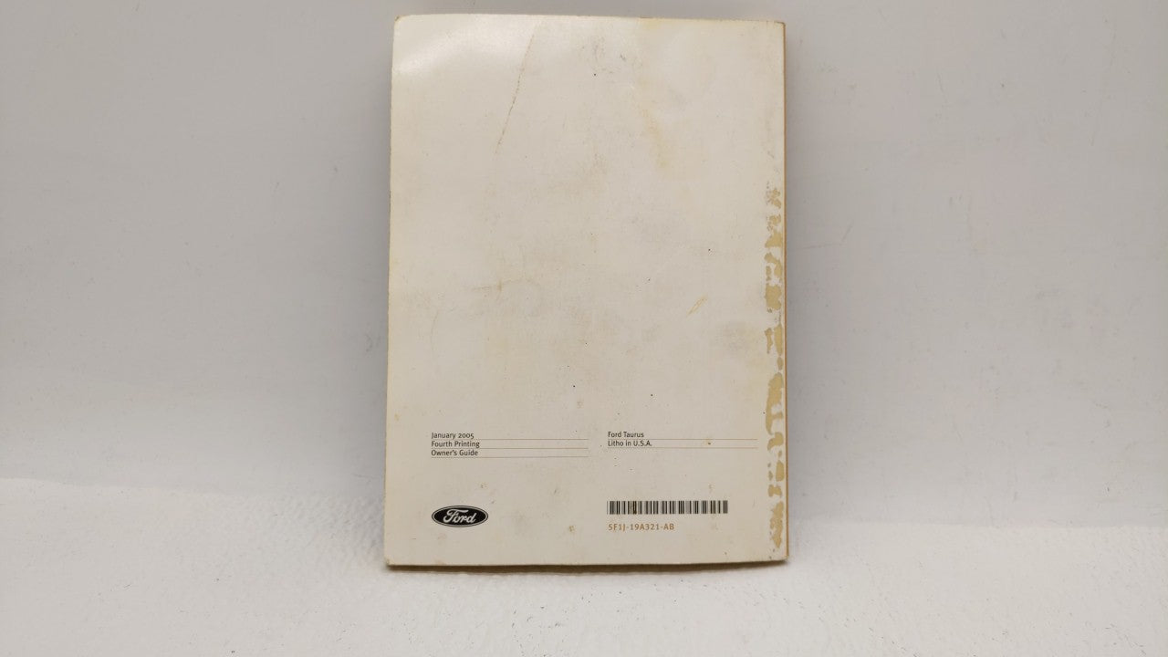 2005 Ford Taurus Owners Manual Book Guide OEM Used Auto Parts - Oemusedautoparts1.com