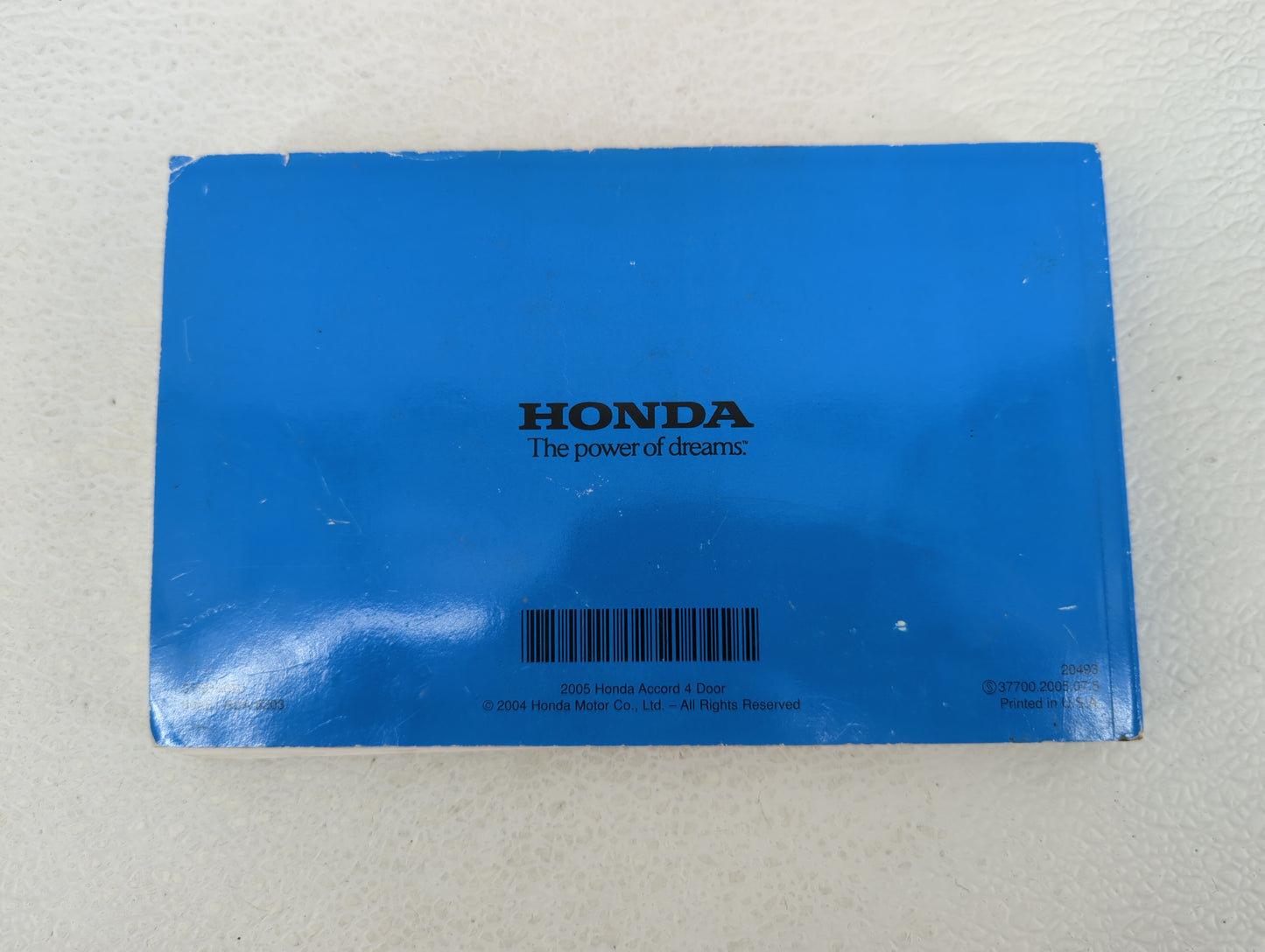 2005 Honda Accord Owners Manual Book Guide OEM Used Auto Parts - Oemusedautoparts1.com