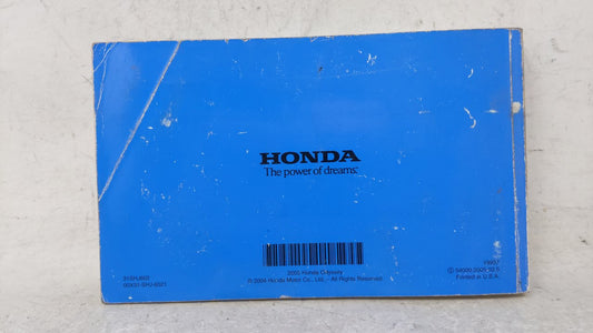2005 Honda Odyssey Owners Manual Book Guide OEM Used Auto Parts