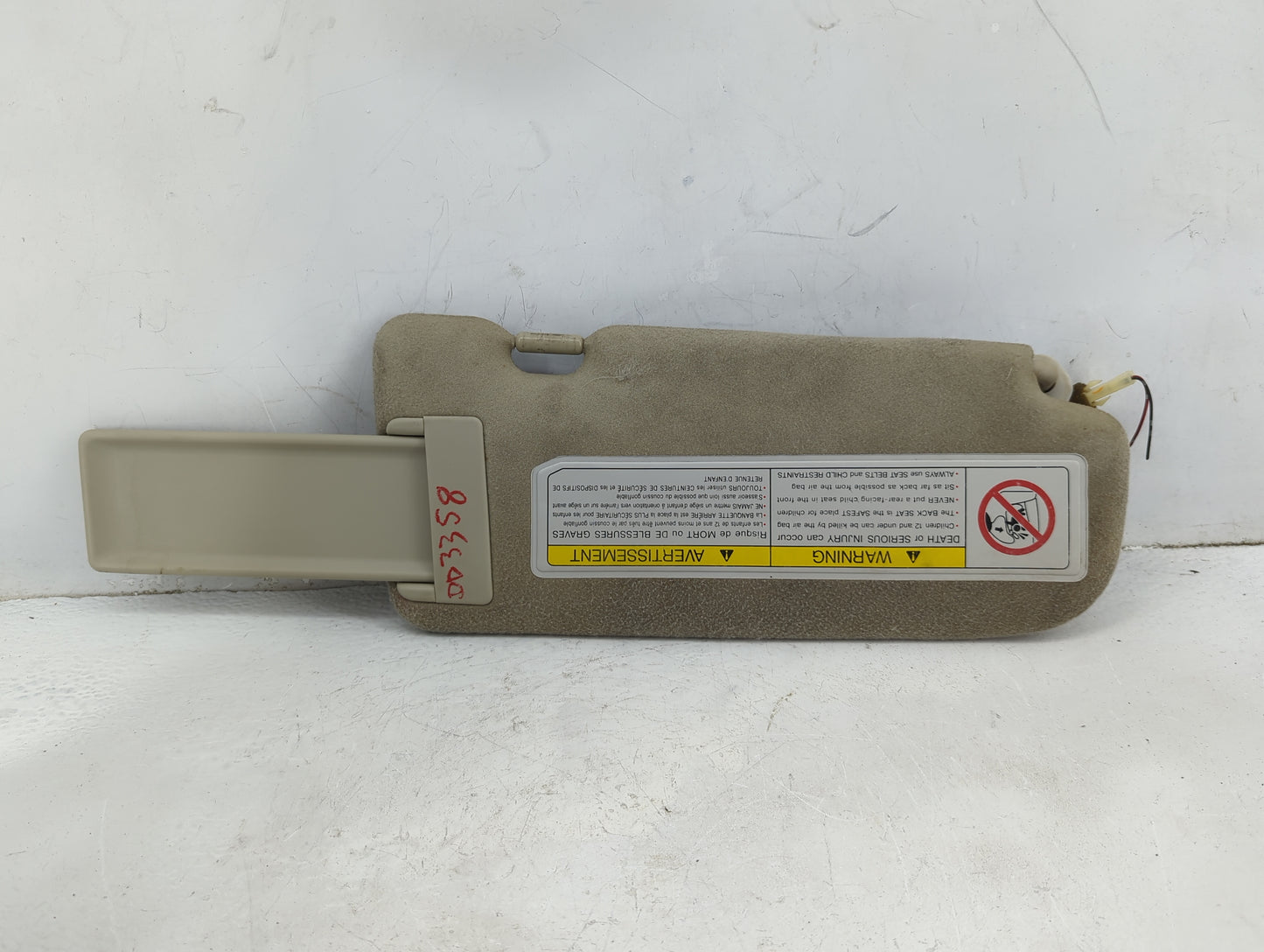 2005-2007 Infiniti G35 Sun Visor Shade Replacement Driver Left Mirror Fits Fits 2005 2006 2007 OEM Used Auto Parts - Oemused
