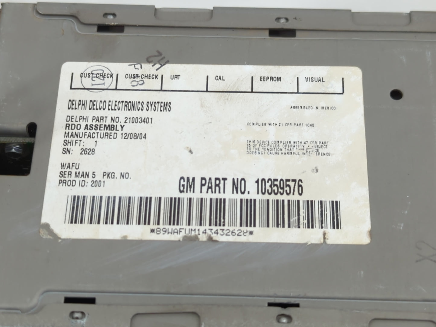 2005-2008 Isuzu Ascender Radio AM FM Cd Player Receiver Replacement P/N:10359576 Fits Fits 2004 2005 2006 2007 2008 2009 OEM