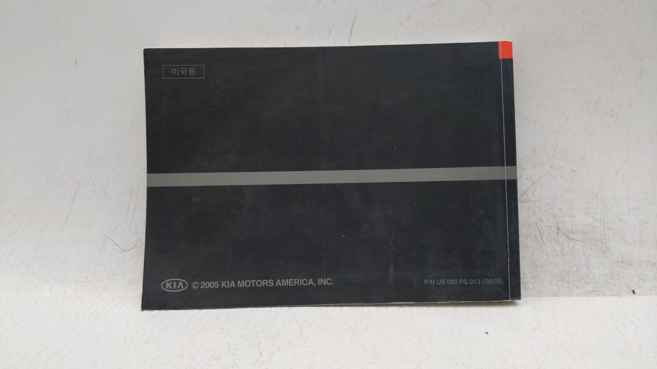 2005 Kia Sorento Owners Manual Book Guide OEM Used Auto Parts - Oemusedautoparts1.com