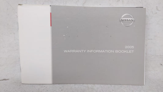 2005 Nissan Maxima Owners Manual Book Guide OEM Used Auto Parts