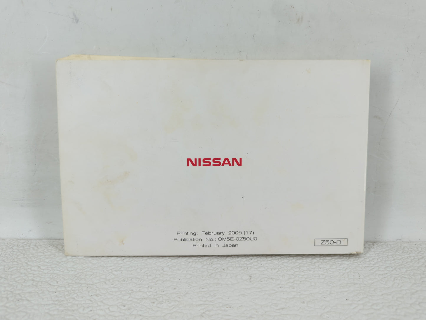 2005 Nissan Murano Owners Manual Book Guide OEM Used Auto Parts - Oemusedautoparts1.com