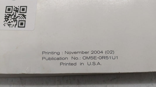 2005 Nissan Pathfinder Owners Manual Book Guide OEM Used Auto Parts