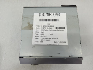 2003-2005 Subaru Baja Radio AM FM Cd Player Receiver Replacement P/N:FAD3755A FA05835B Fits Fits 2000 2001 2002 2003 2004 2005 OEM Used Auto Parts