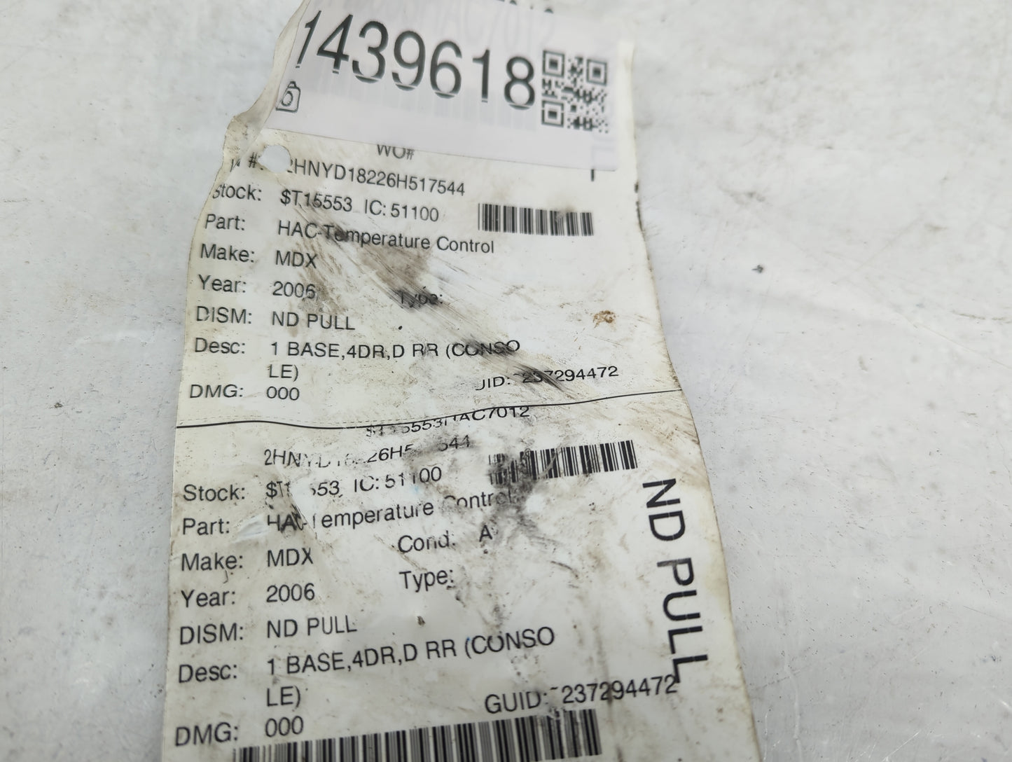 2001-2006 Acura Mdx Climate Control Module Temperature AC/Heater Replacement Fits Fits 2001 2002 2003 2004 2005 2006 OEM Use
