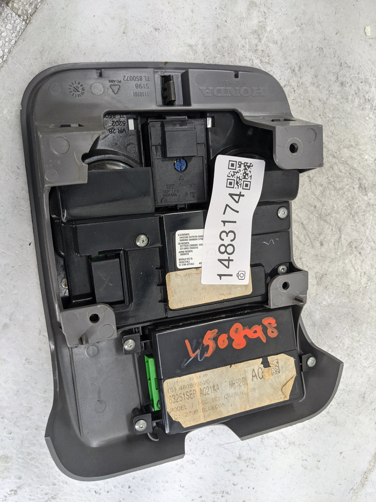 2005-2006 Acura Tl Overhead Roof Console Gray - Oemusedautoparts1.com