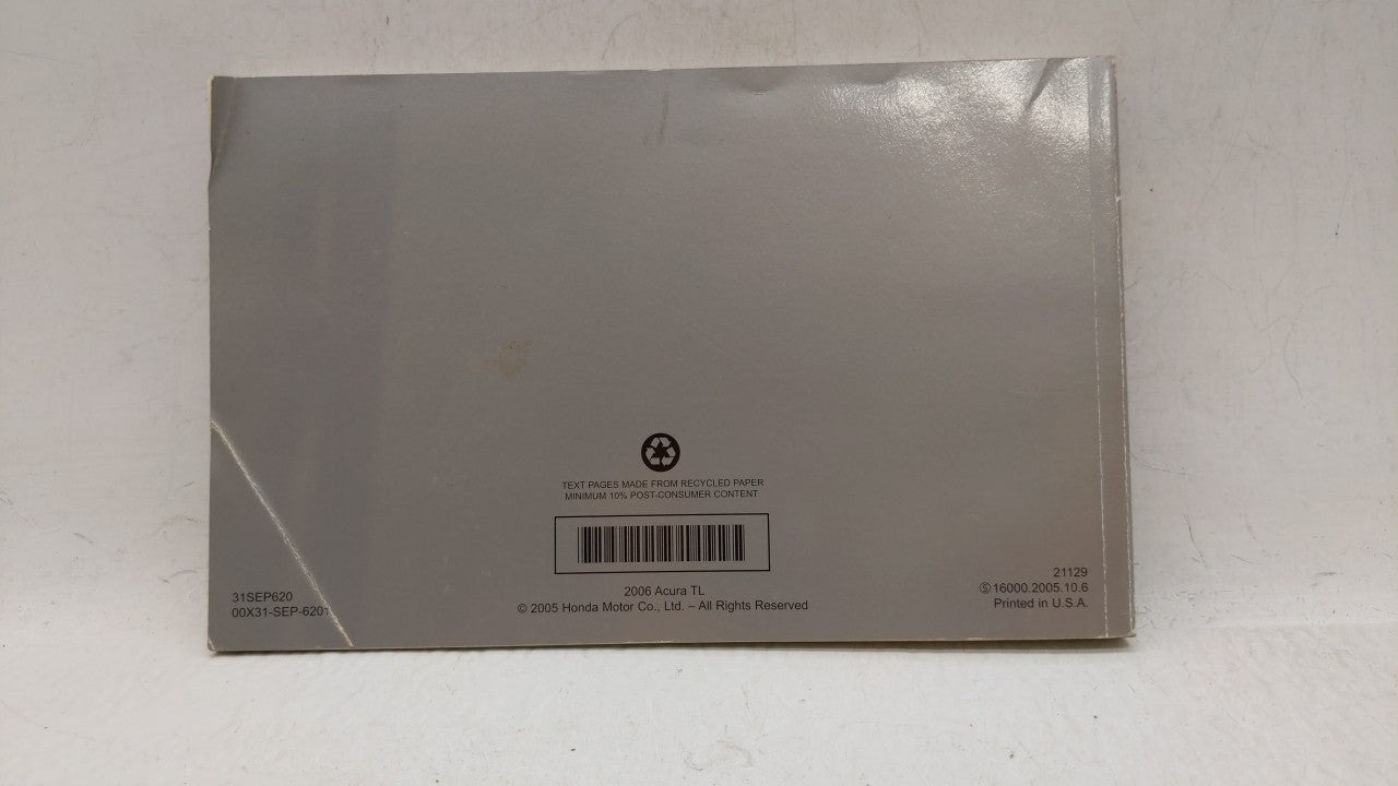 2006 Acura Tl Owners Manual Book Guide OEM Used Auto Parts - Oemusedautoparts1.com