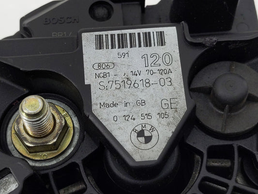 2001-2006 Bmw 325i Alternator Replacement Generator Charging Assembly Engine OEM P/N:7519618-03 0 986 041 814 Fits OEM Used Auto Parts
