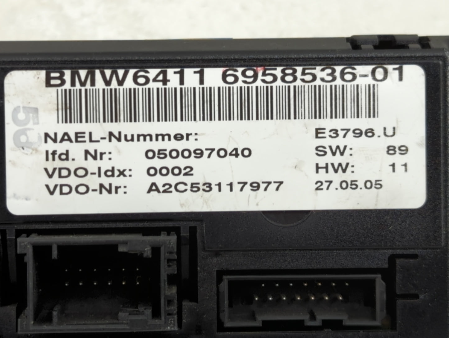 2006 Bmw 330i Climate Control Module Temperature AC/Heater Replacement P/N:6958536-01 A2C53117977 Fits OEM Used Auto Parts -