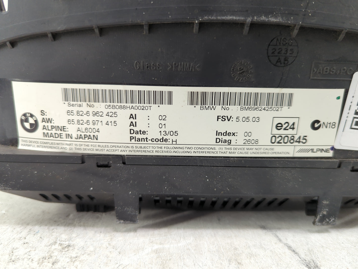 Bmw 530 Information Radio Display Screen 1451839 - Oemusedautoparts1.com