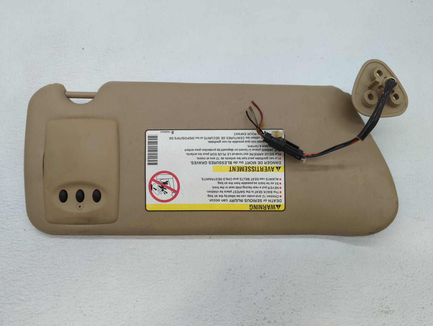 2004-2009 Cadillac Srx Sun Visor Shade Replacement Driver Left Mirror Fits Fits 2004 2005 2006 2007 2008 2009 OEM Used Auto