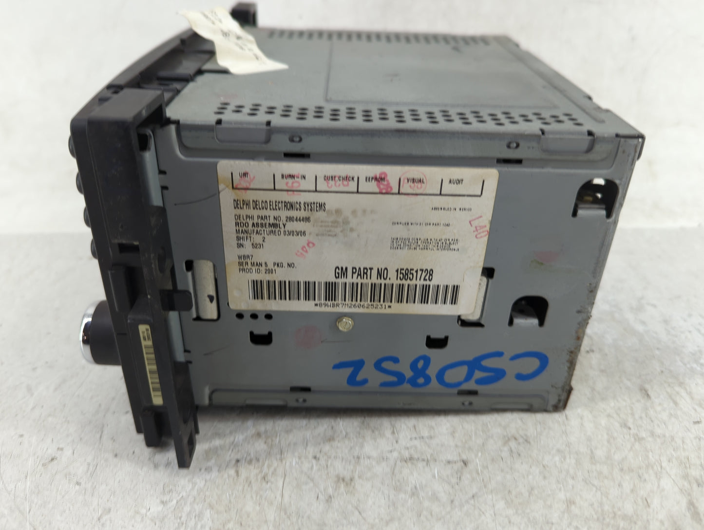 2005-2006 Chevrolet Cobalt Radio AM FM Cd Player Receiver Replacement P/N:15851728 Fits Fits 2005 2006 OEM Used Auto Parts -