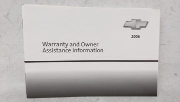 2006 Chevrolet Impala Owners Manual Book Guide OEM Used Auto Parts