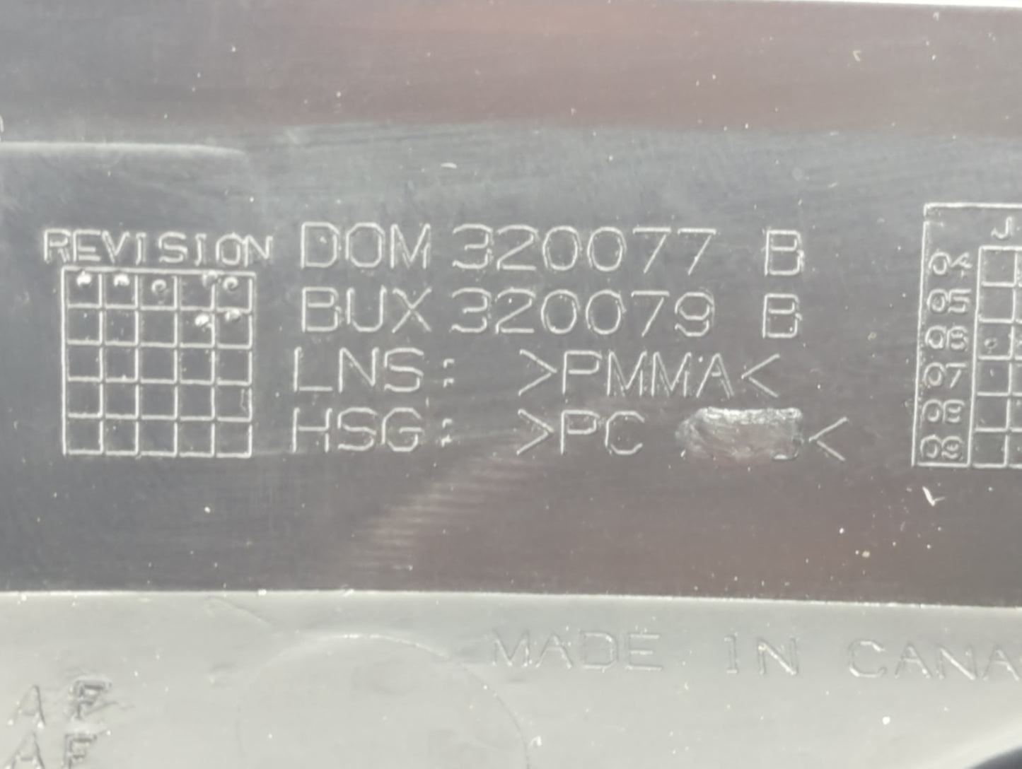 2006 Dodge Caliber Tail Light Assembly Driver Left OEM P/N:320077 Fits OEM Used Auto Parts - Oemusedautoparts1.com