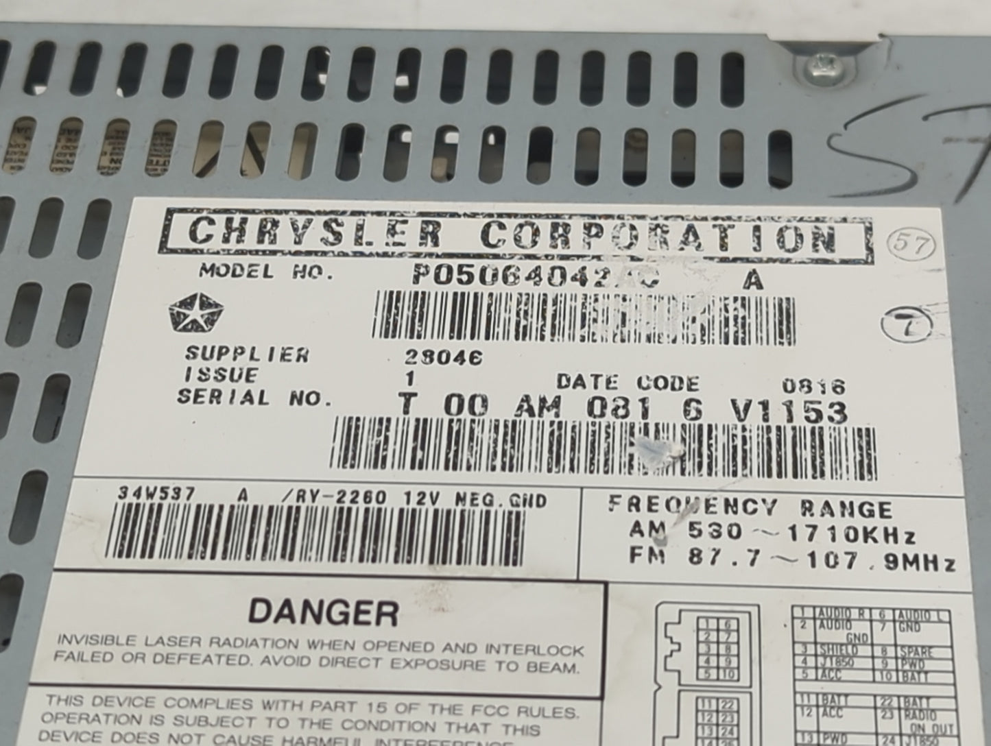 2003-2006 Dodge Caravan Information Display Screen - Oemusedautoparts1.com