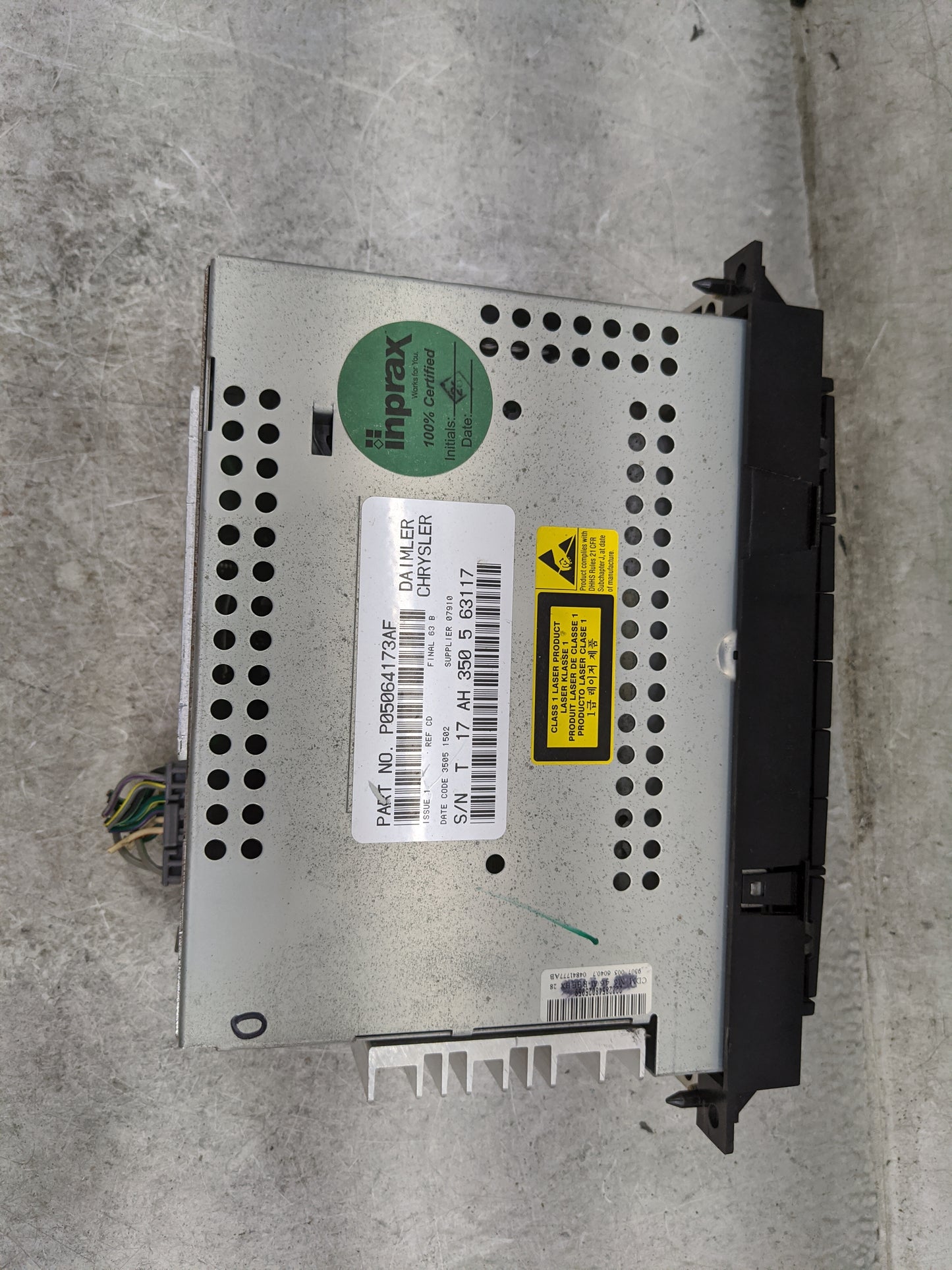 2006-2007 Dodge Charger Radio AM FM Cd Player Receiver Replacement P/N:P05064173AF Fits Fits 2004 2005 2006 2007 2008 2009 2
