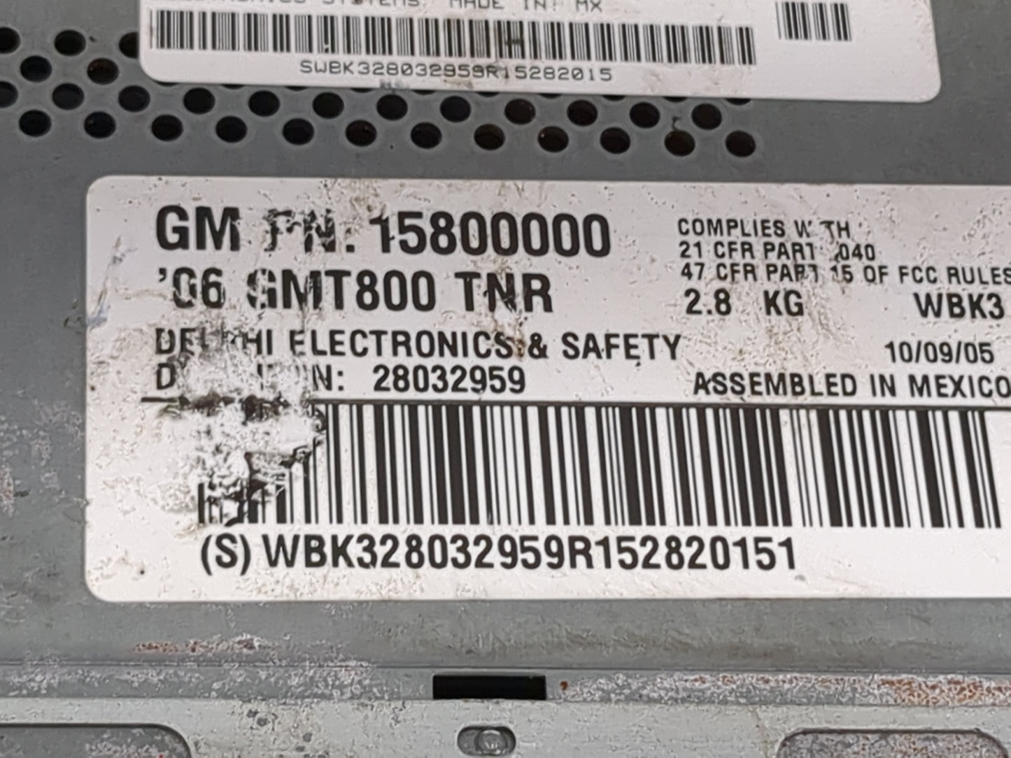 2004-2009 Gmc Envoy Radio AM FM Cd Player Receiver Replacement P/N:15800000 28032959 Fits Fits 2004 2005 2006 2007 2008 2009