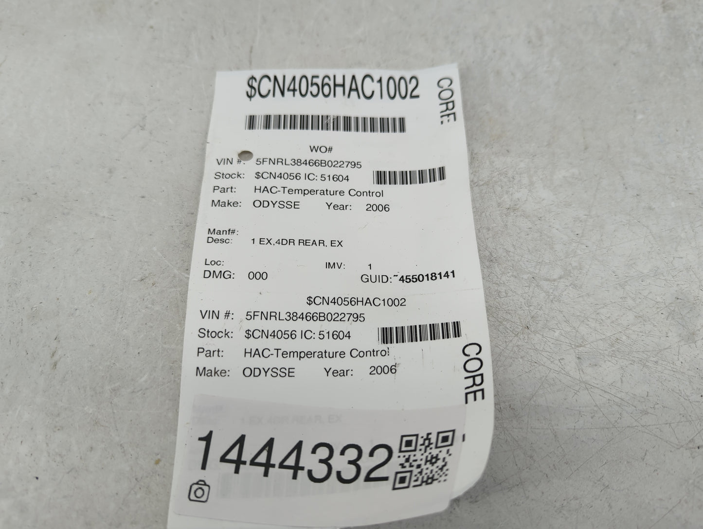 2005-2007 Honda Odyssey Climate Control Module Temperature AC/Heater Replacement P/N:79600-SHJ-A010-A2 ISK211 Fits OEM Used