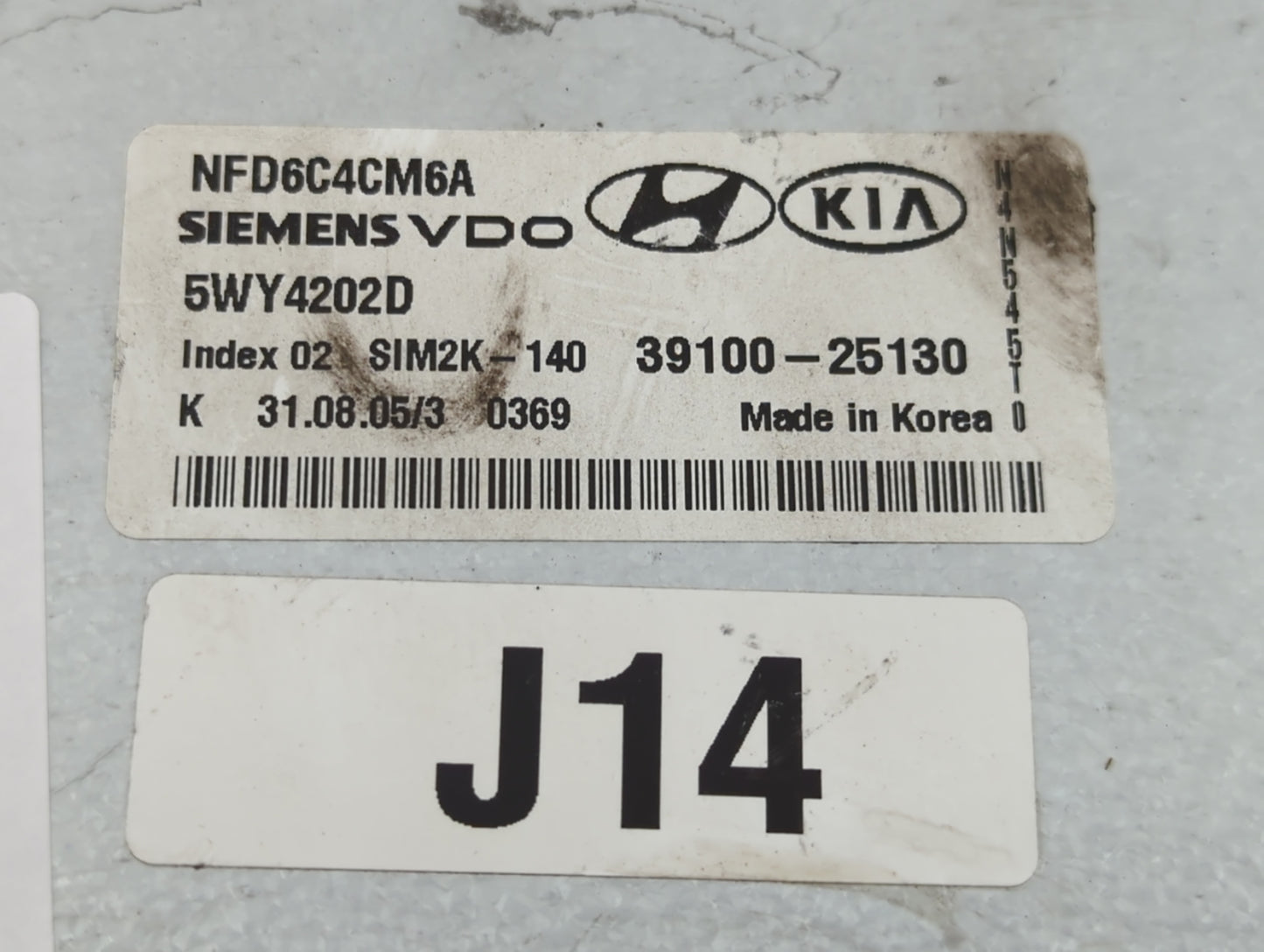 2006-2008 Hyundai Sonata PCM Engine Control Computer ECU ECM PCU OEM P/N:NFD6C4CM6A 39100-25130 Fits Fits 2006 2007 2008 OEM