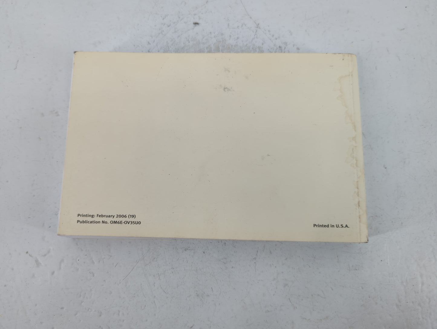 2006 Infiniti G35 Owners Manual Book Guide P/N:OM6E-OV35U0 OEM Used Auto Parts - Oemusedautoparts1.com