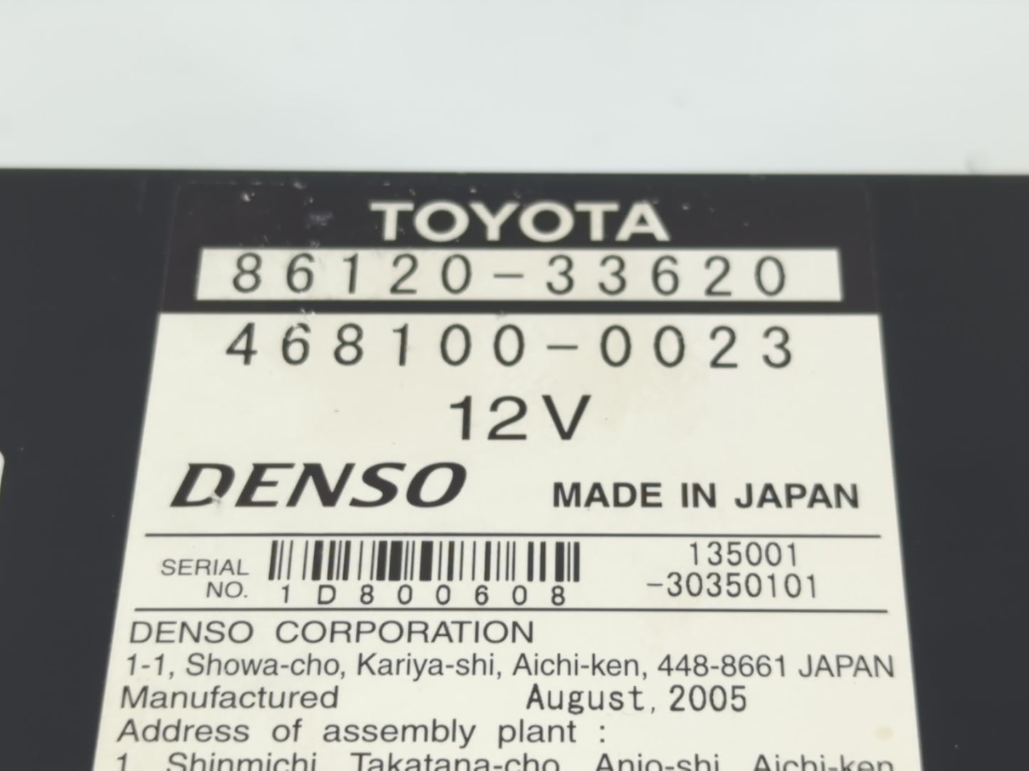 2004-2006 Lexus Es330 Information Display Screen - Oemusedautoparts1.com