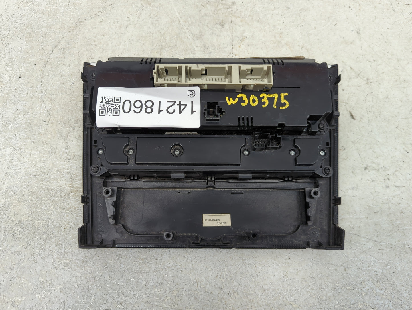 2006 Mercedes Ml Climate Control Module Temperature AC/Heater Replacement P/N:16876999 Fits Fits 2007 2008 OEM Used Auto Par