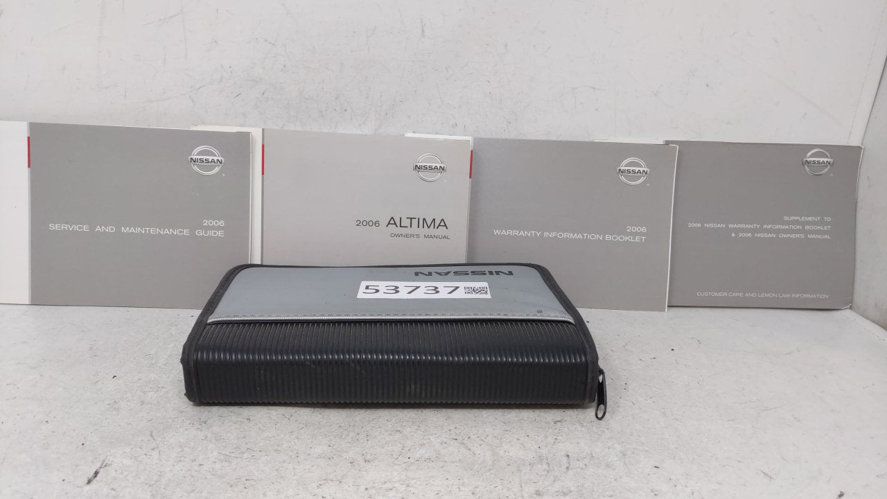 2006 Nissan Altima Owners Manual Book Guide OEM Used Auto Parts - Oemusedautoparts1.com