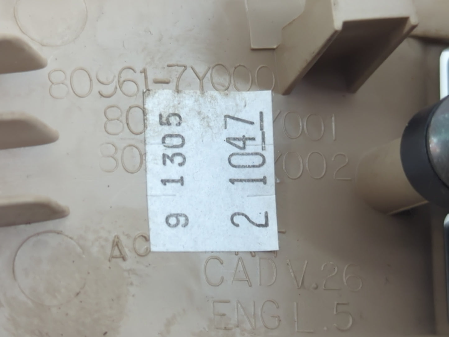 2004-2008 Nissan Maxima Master Power Window Switch Replacement Driver Side Left P/N:80961-7Y000 Fits OEM Used Auto Parts - O