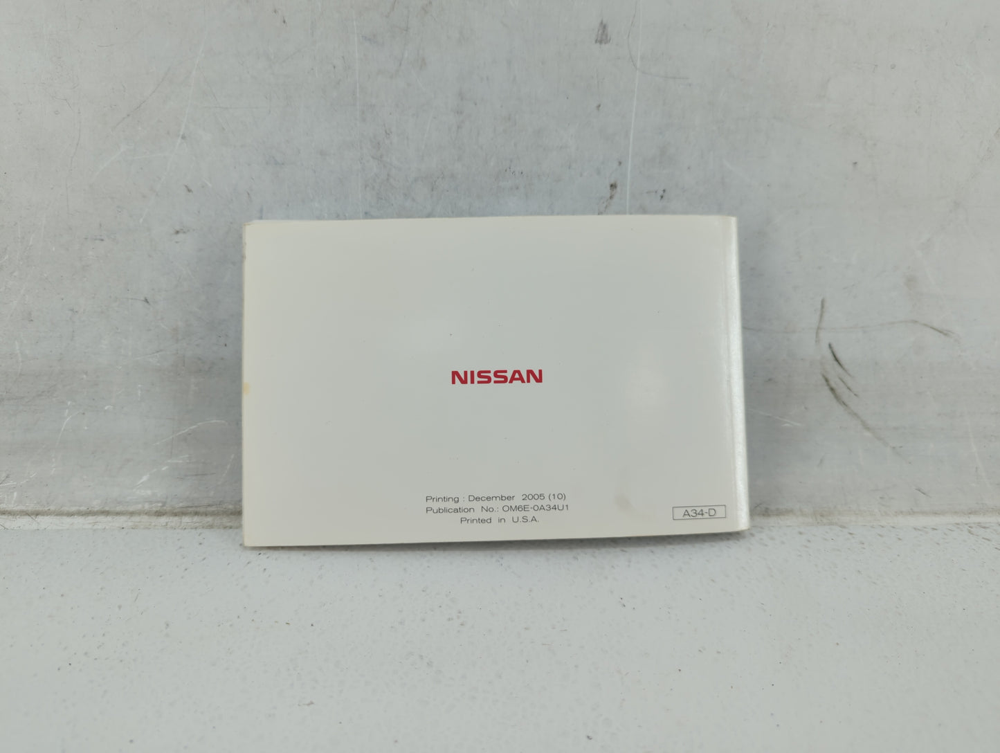 2006 Nissan Maxima Owners Manual Book Guide P/N:OM6E-0A34U1 OEM Used Auto Parts - Oemusedautoparts1.com
