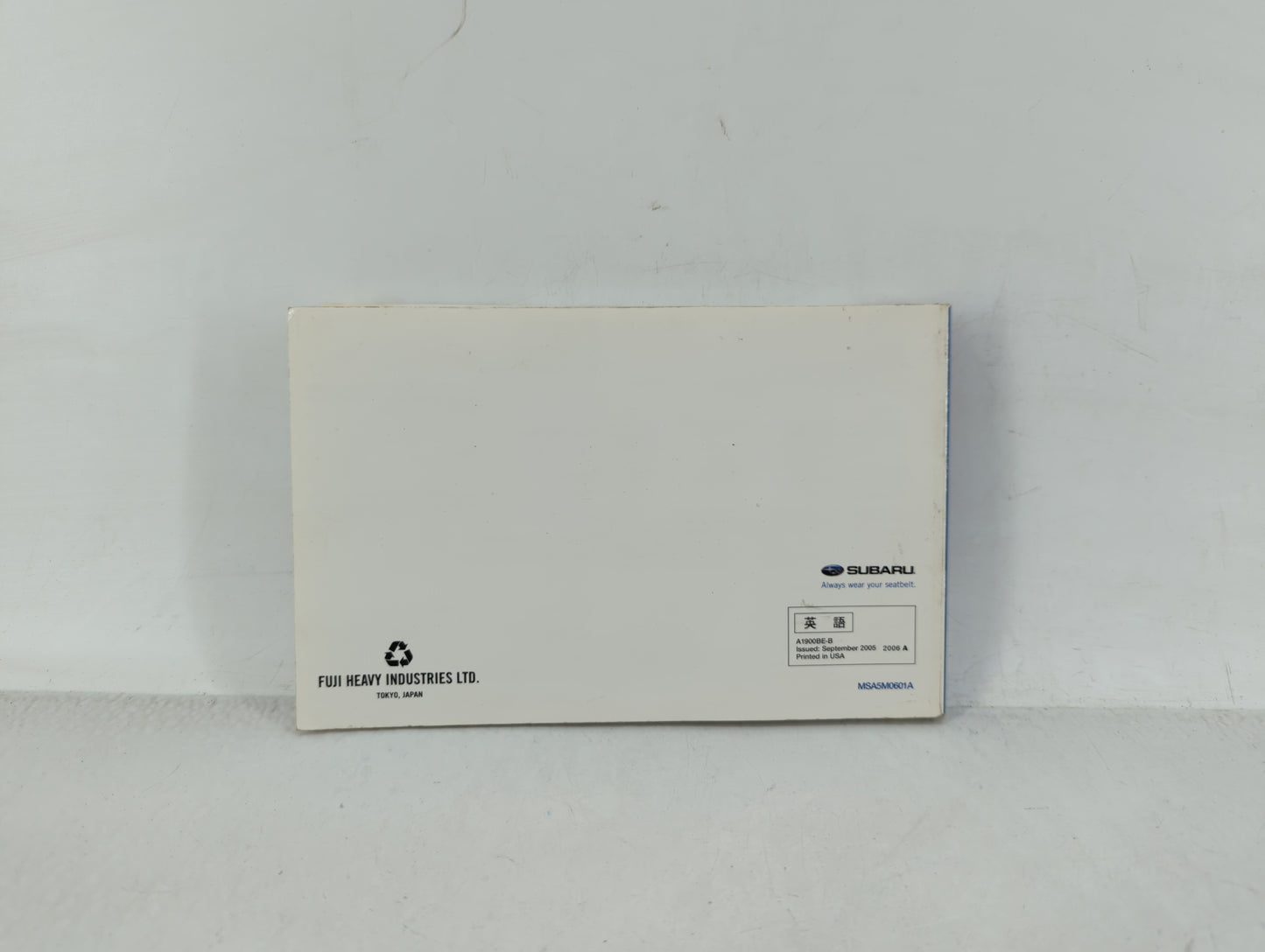 2006 Subaru Impreza Owners Manual Book Guide OEM Used Auto Parts - Oemusedautoparts1.com
