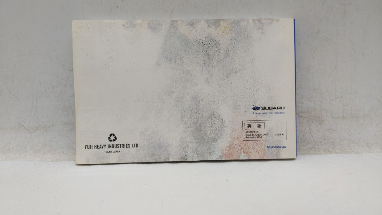 2006 Subaru Legacy Owners Manual Book Guide OEM Used Auto Parts - Oemusedautoparts1.com